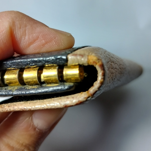 Miu Miu Madras Bicolore Key Holder Small Wallet Card Holder Black Cream Vintage - Picture 12 of 13